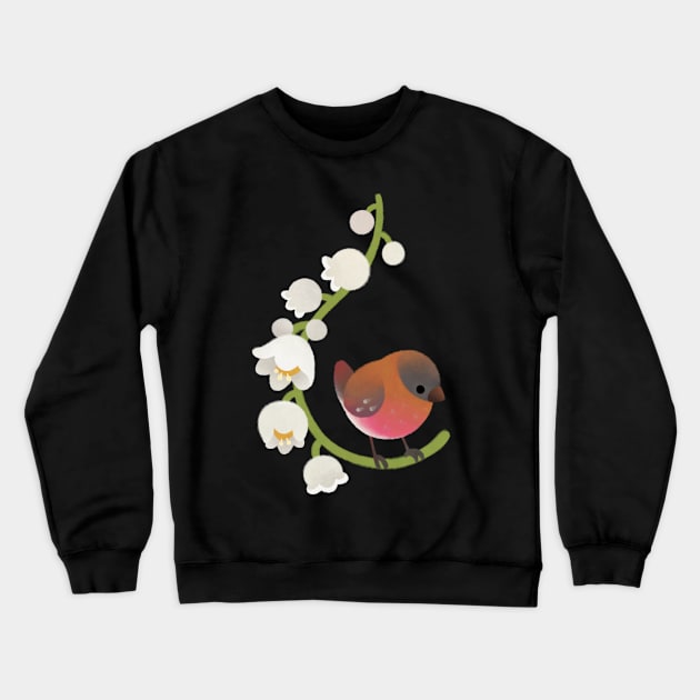 Brown capped rosy finch Crewneck Sweatshirt by pikaole